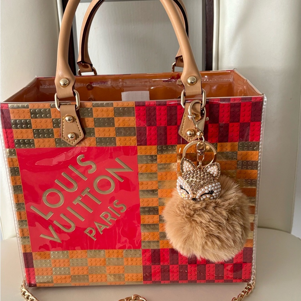 UPCYCLED GORGEOUS LUXURY  PVC VINYL SHOPPING BAG